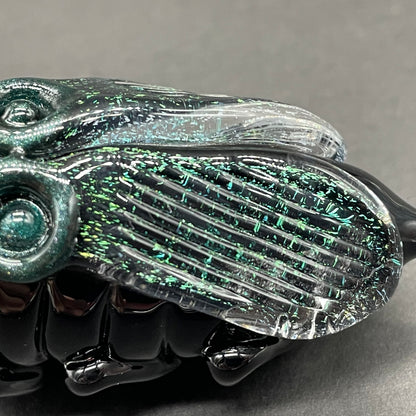 Hand-blown Cicada pendant - Leviathan Glass original