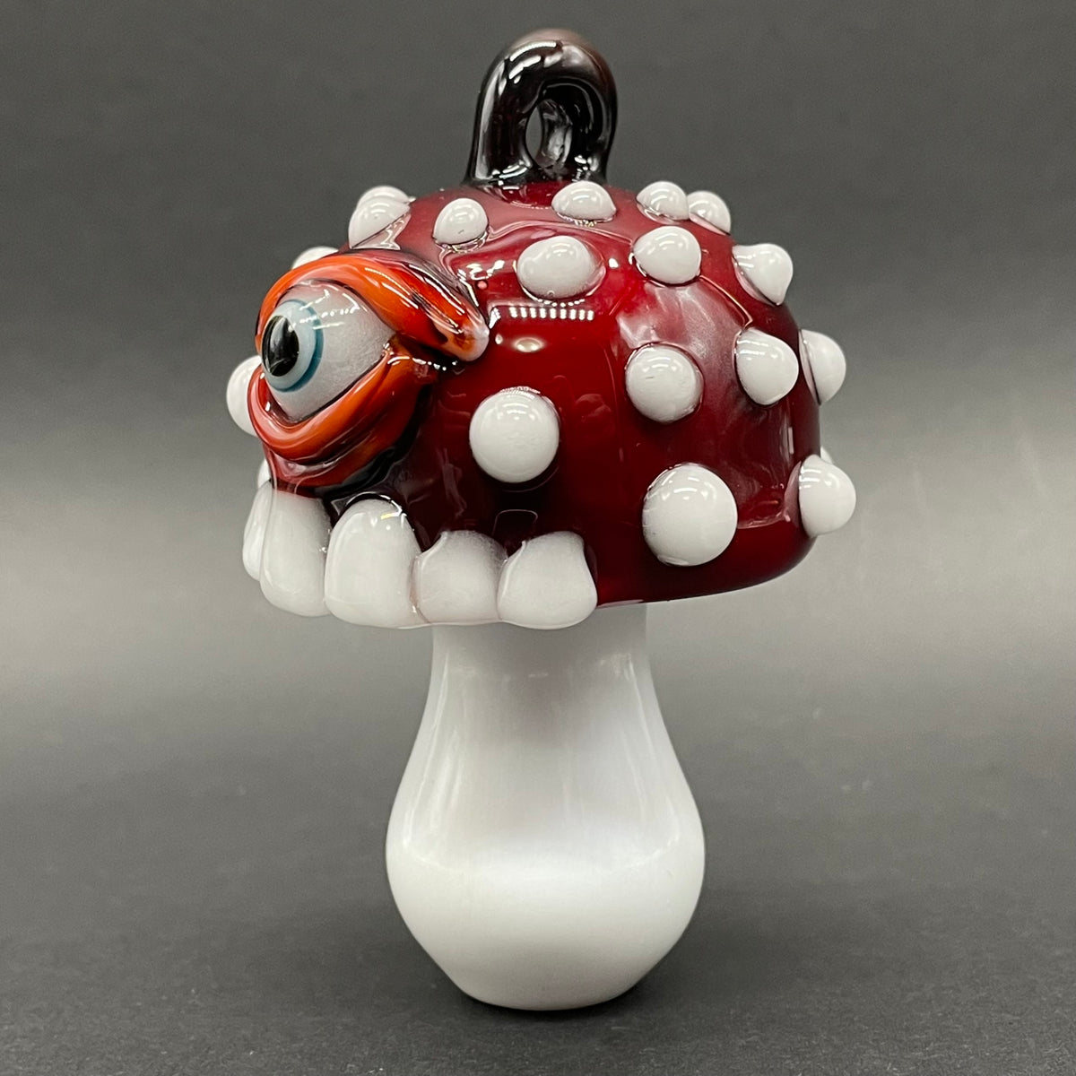 Cyclops mushroom ornament glass art - premium handcrafted piece