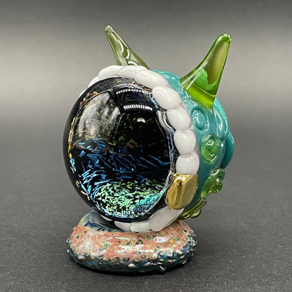 Hungry Dichroic marble glass art - premium handcrafted piece