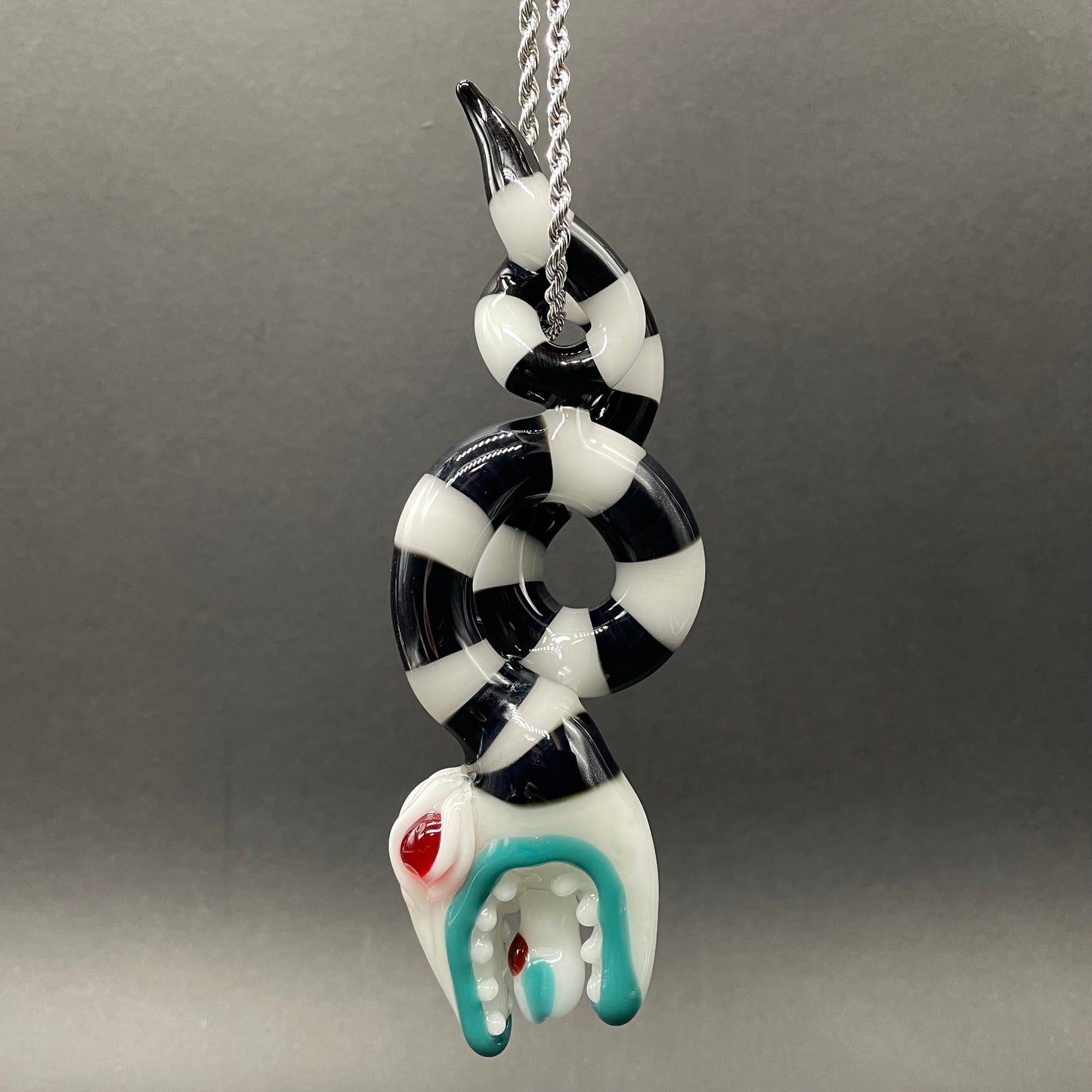 Beetlejuice Inspired solid glass Sandworm  Sculpture glass art - premium handcrafted piece