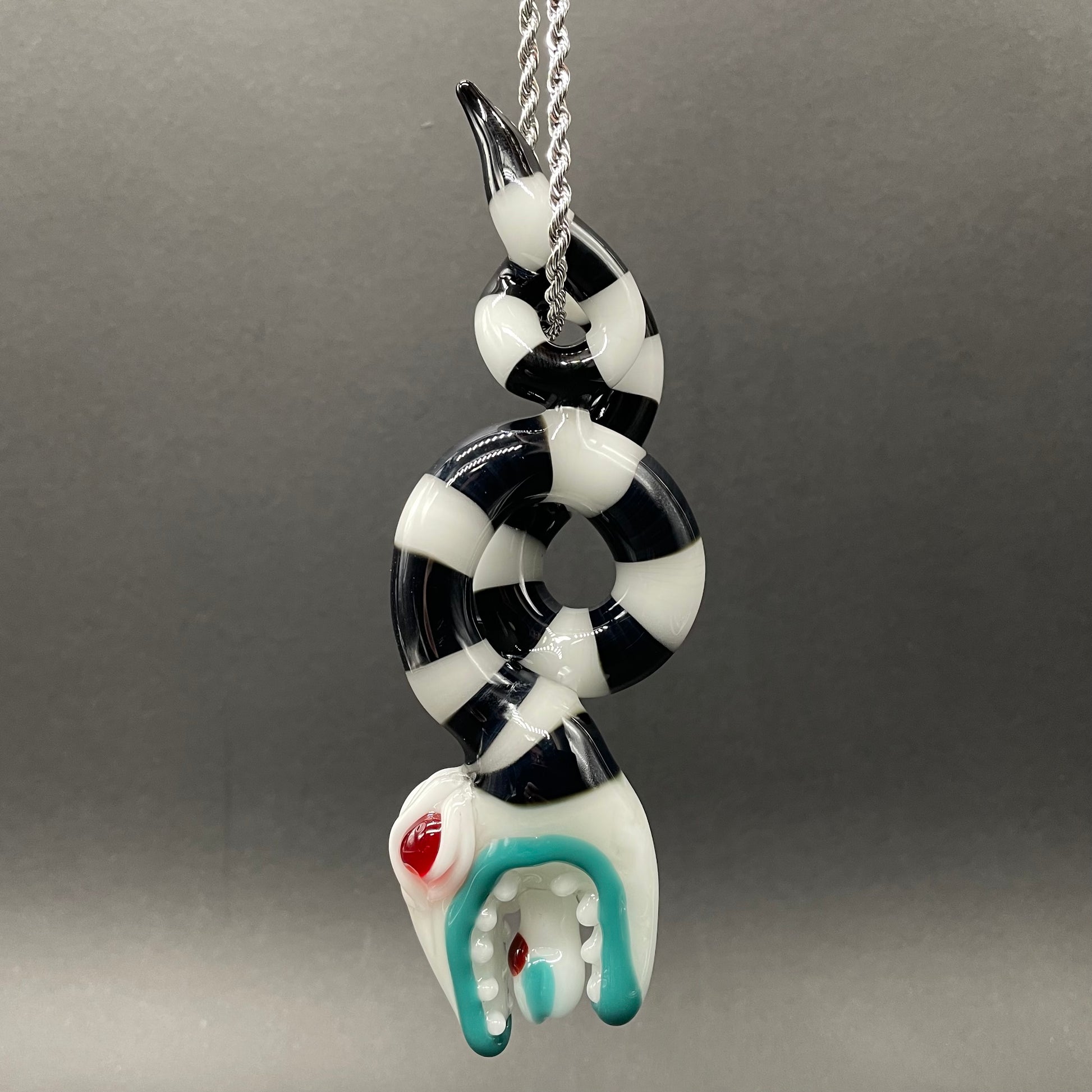Beetlejuice Inspired solid glass Sandworm  Sculpture glass art - premium handcrafted piece