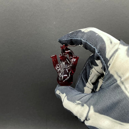 Hand-blown Heart pendant - Leviathan Glass original