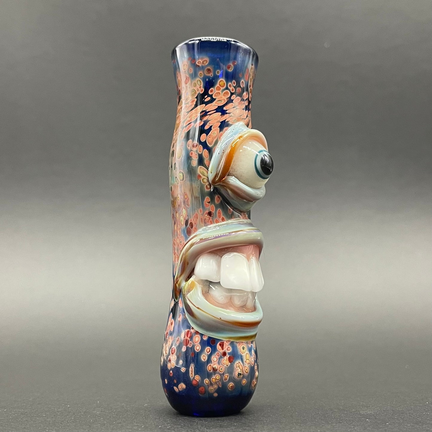 Frit Cyclops Chillum glass art - premium handcrafted piece