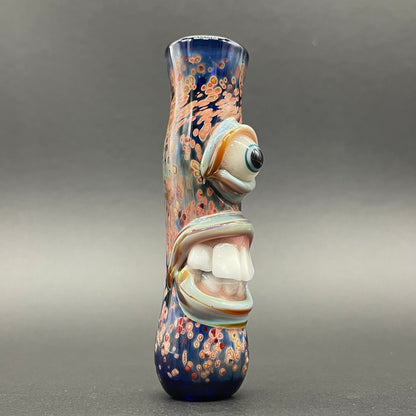 Frit Cyclops Chillum glass art - premium handcrafted piece