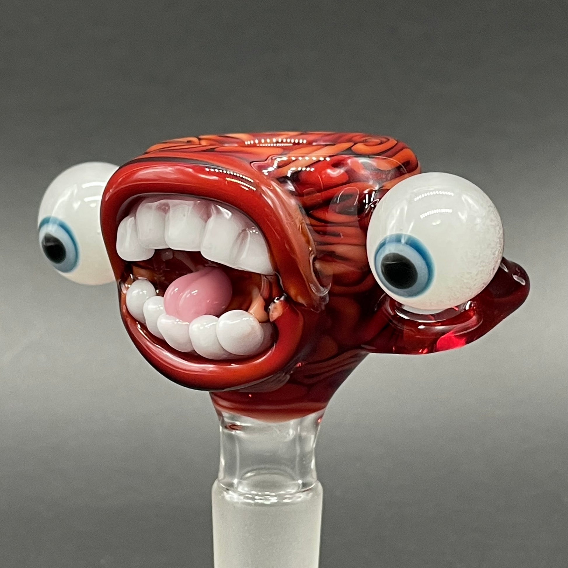Premium 14mm 3 Hole Brain Slide - collectible glass art