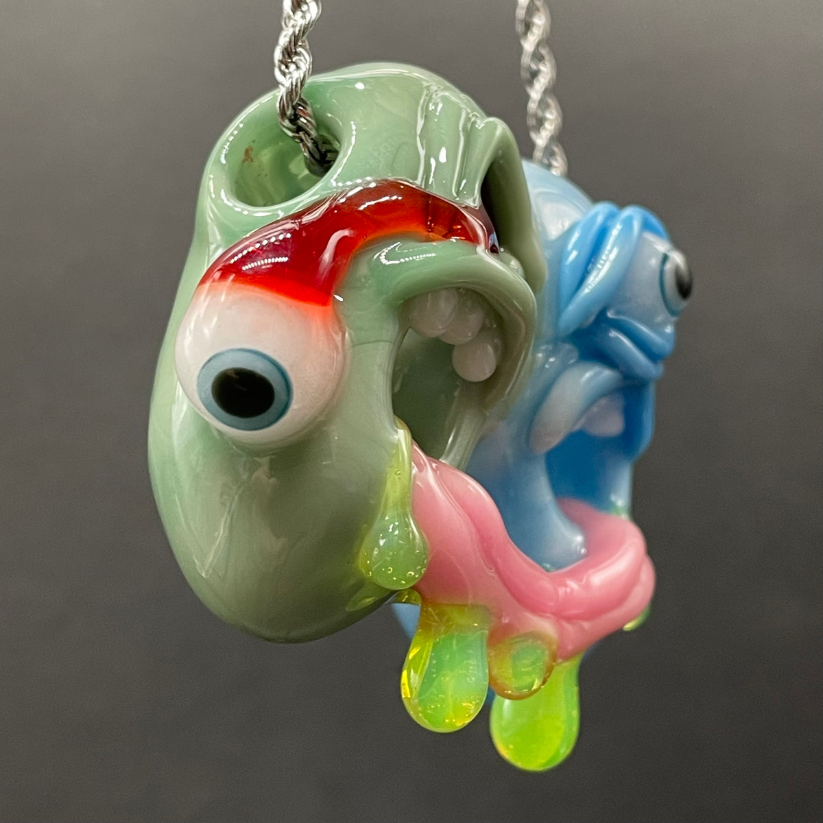 Leviathan Glass Two headaches are better than one - hand-blown art