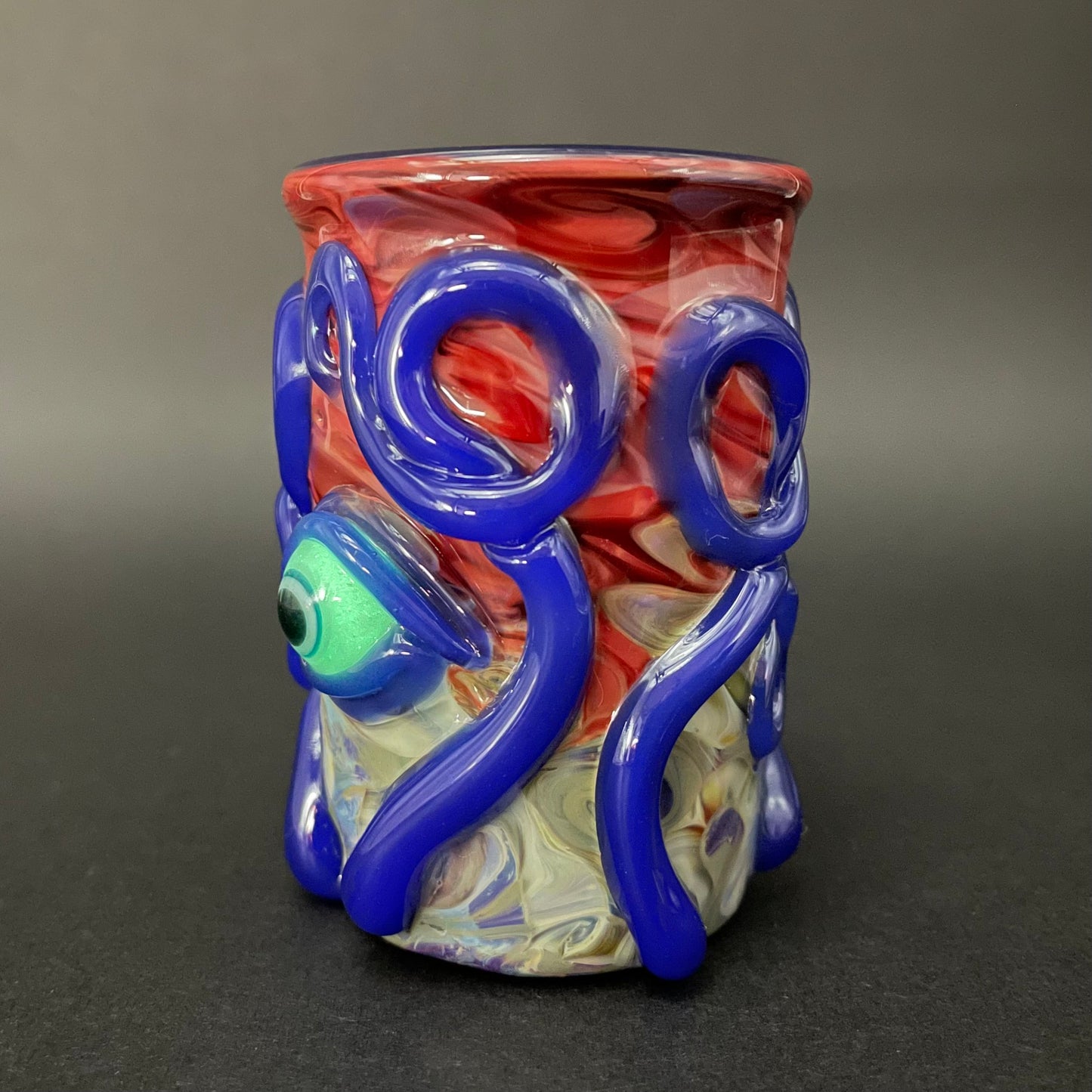Hand-blown kraken glass cup - Leviathan Glass original