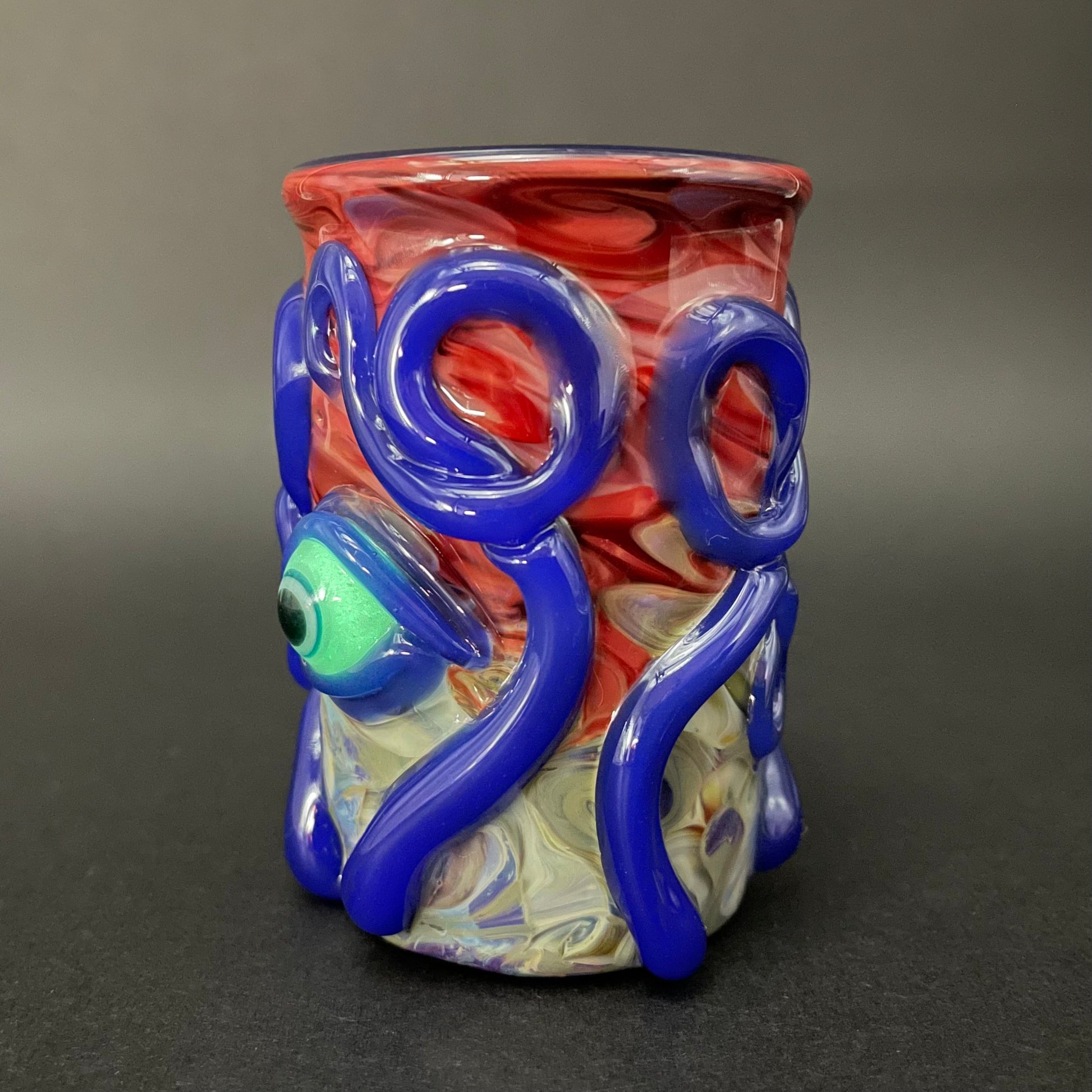 Hand-blown kraken glass cup - Leviathan Glass original