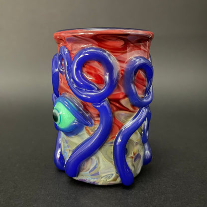 Hand-blown kraken glass cup - Leviathan Glass original