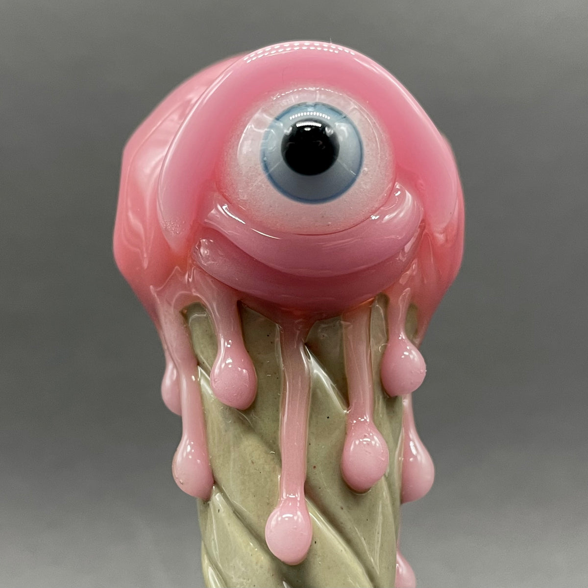 Eye scream cone pendant glass art - premium handcrafted piece