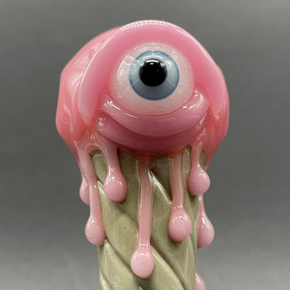 Eye scream cone pendant glass art - premium handcrafted piece
