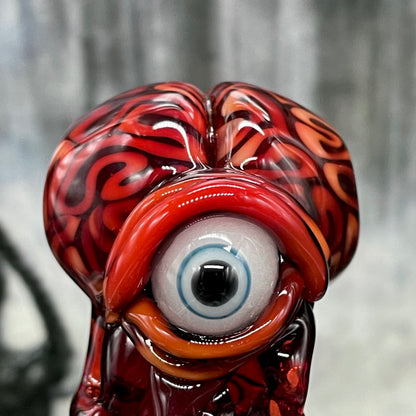Hand-blown Brain pendant - Leviathan Glass original