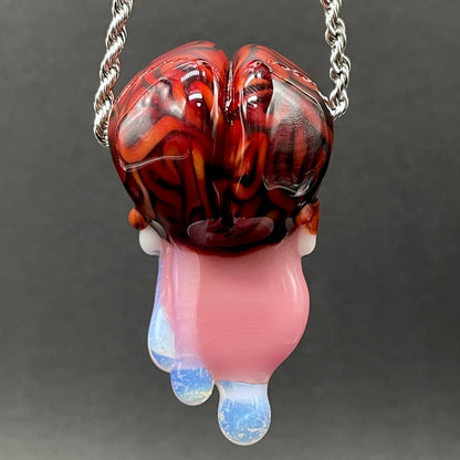 Mastermind glass pendant by Leviathan Glass - artisan detail