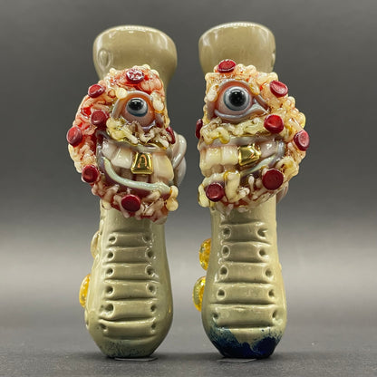 Pizza Is for Lovers – Matching Chillum Set glass art - premium handcrafted piece