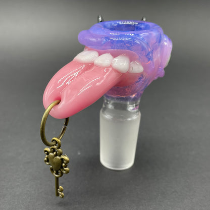 18mm 4 hole Pierced tongue slide craftsmanship - artisan glass work