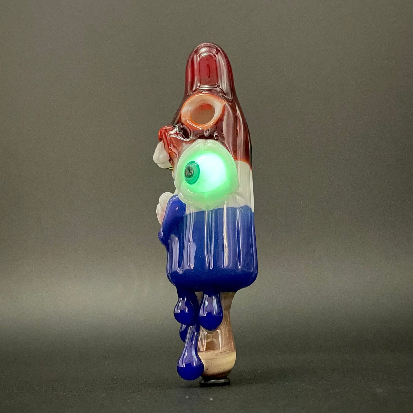Hand-blown Calm like a bomb pop - Leviathan Glass original