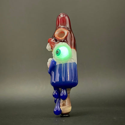 Hand-blown Calm like a bomb pop - Leviathan Glass original