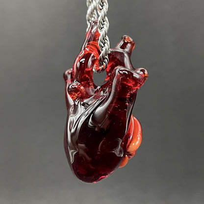 Anatomical cyclops heart pendant