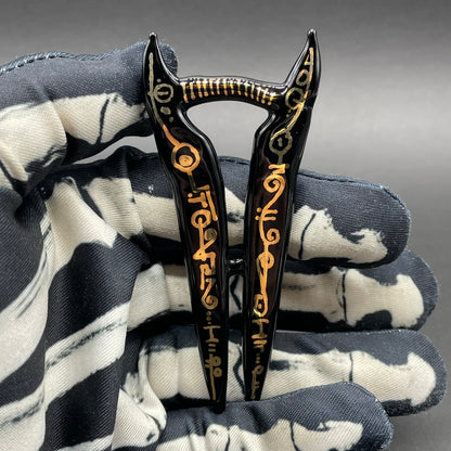 Halo Energy sword detail view - premium glass art