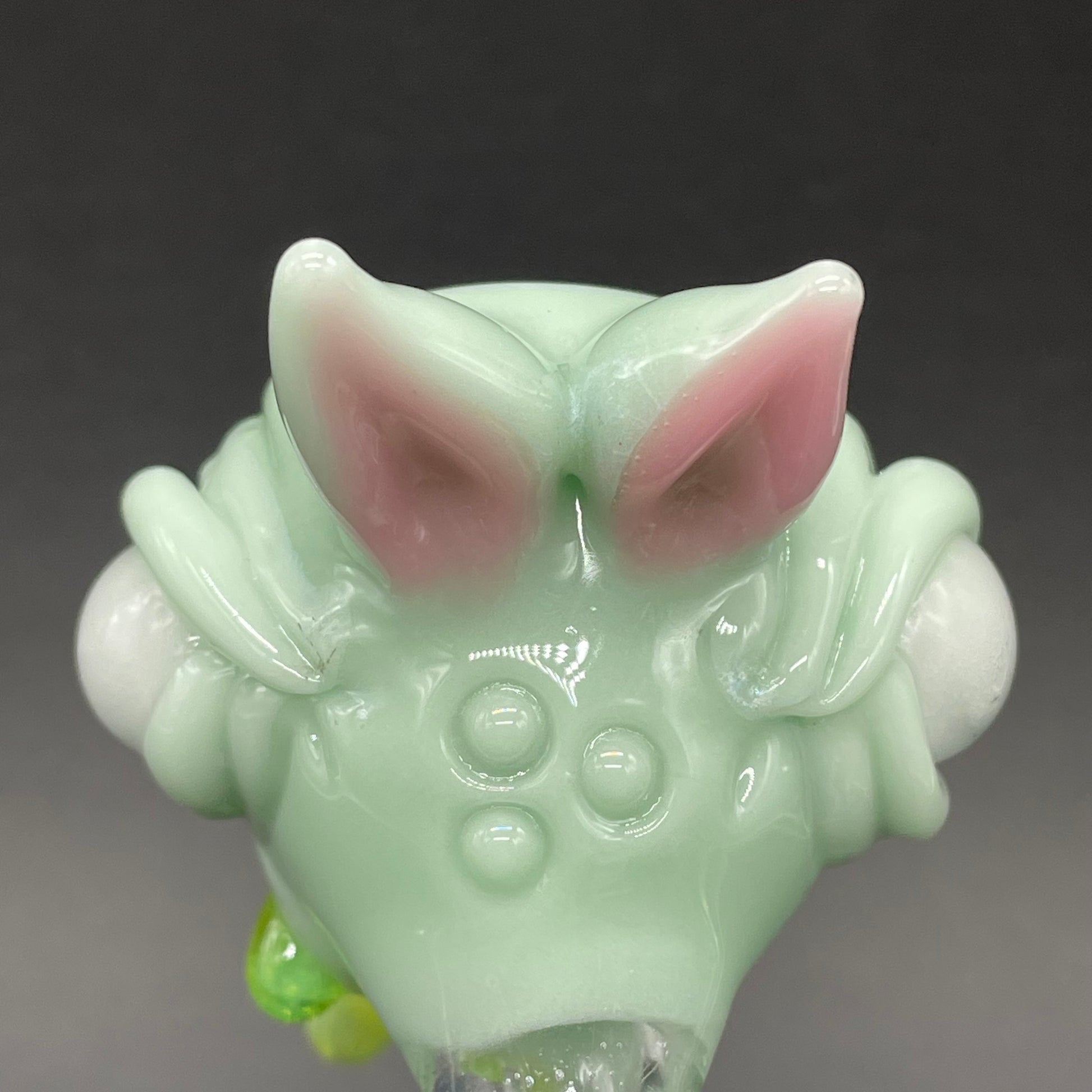 14mm 4 hole barf slide glass art - premium handcrafted piece