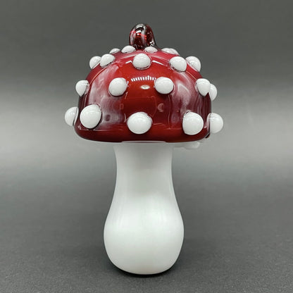 Cyclops mushroom ornament by Leviathan Glass - artisan detail