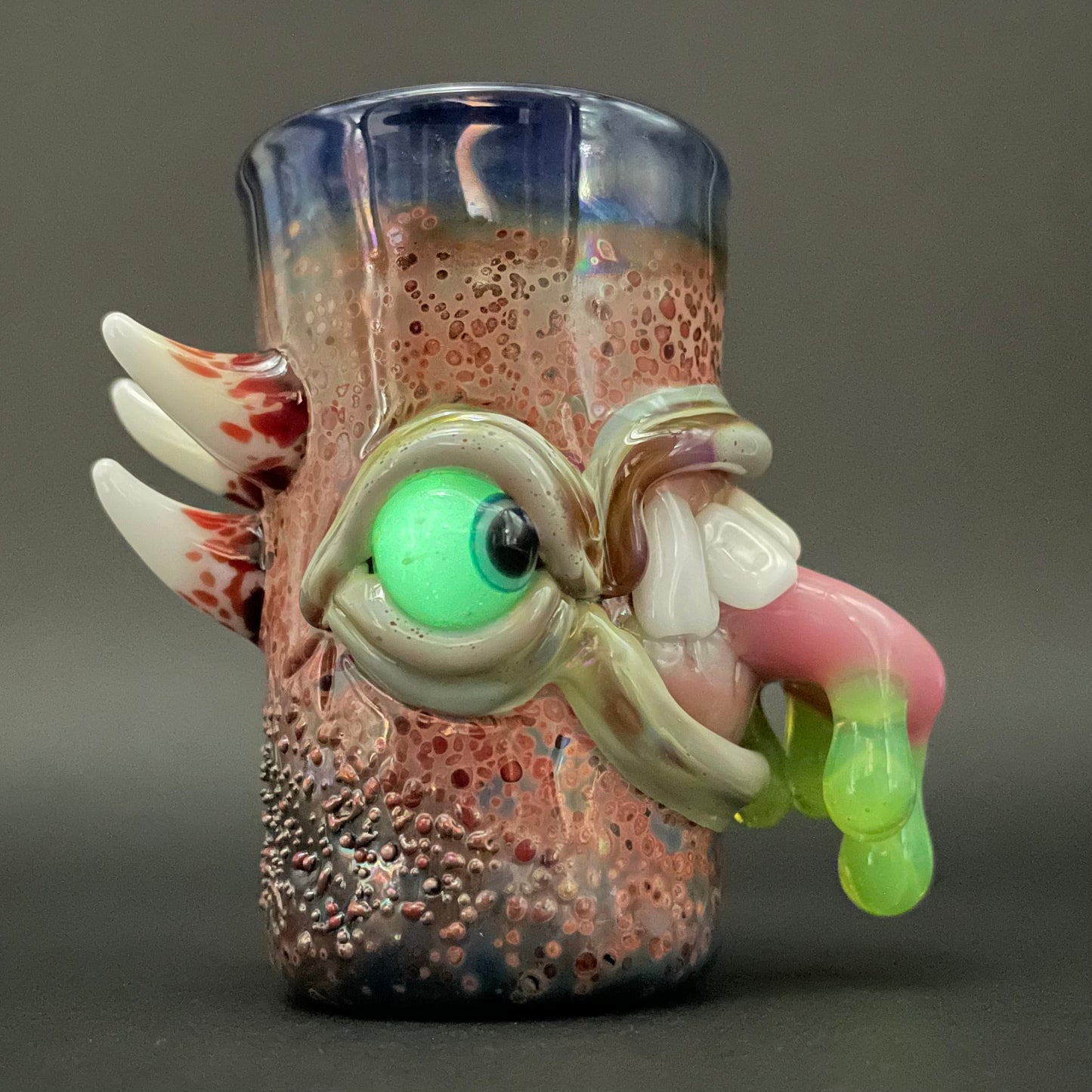 Hand-blown tongue demon shot glass - Leviathan Glass original