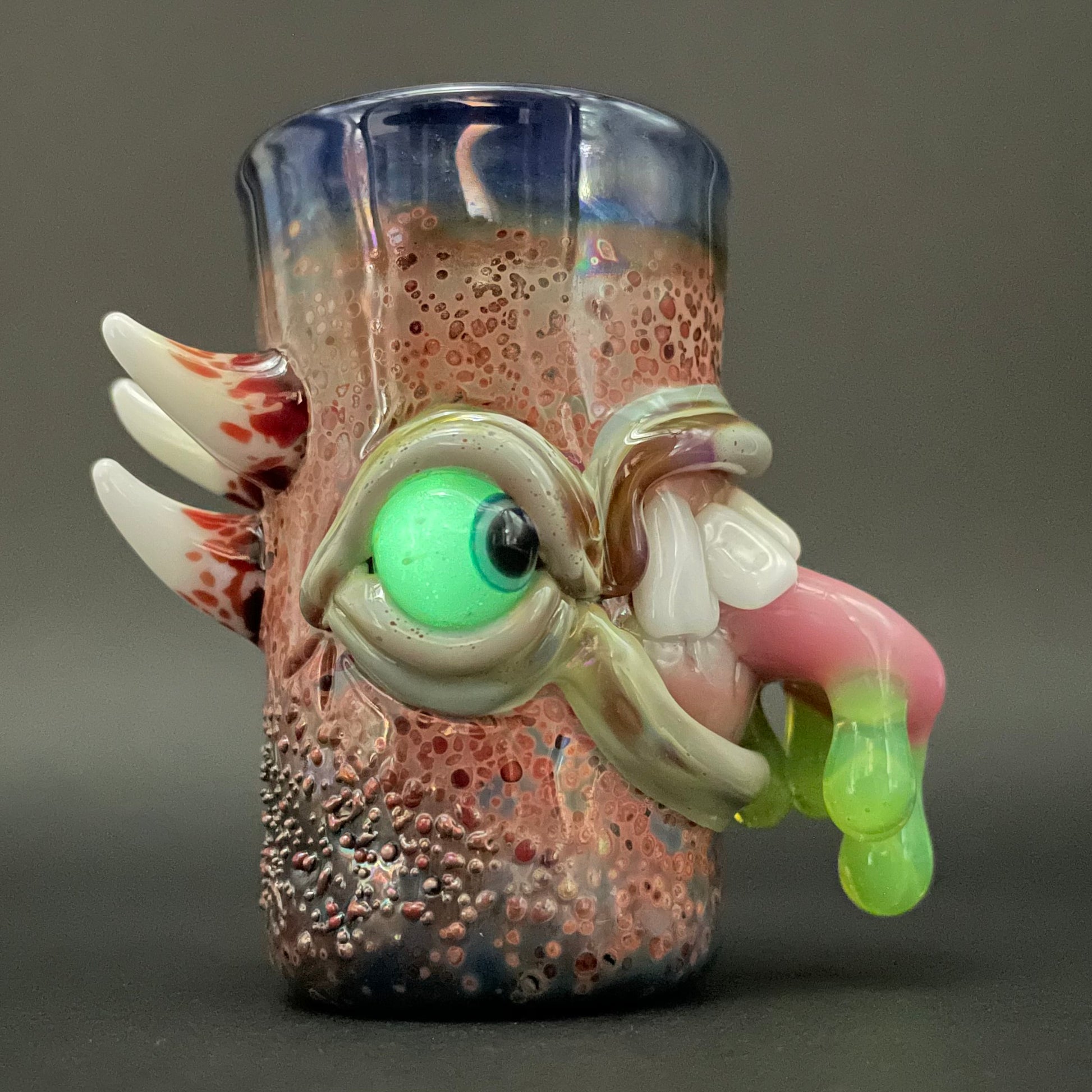 Hand-blown tongue demon shot glass - Leviathan Glass original