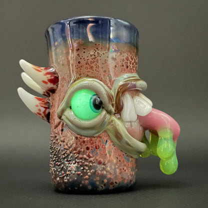 Hand-blown tongue demon shot glass - Leviathan Glass original