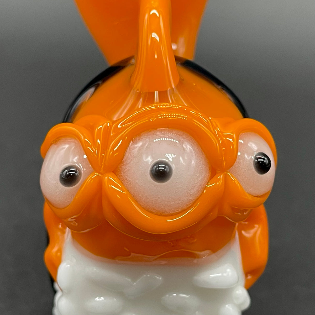 Mutant three eyed fish sushi glass pendant