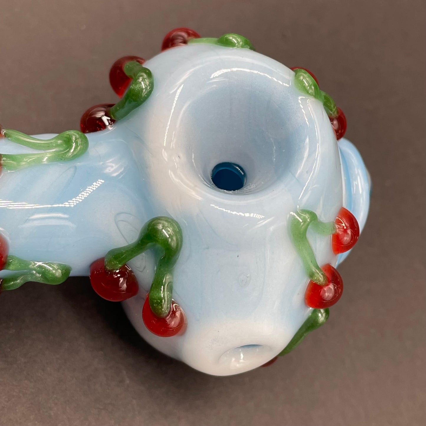 Cherry bomb spoon by Leviathan Glass - artisan detail