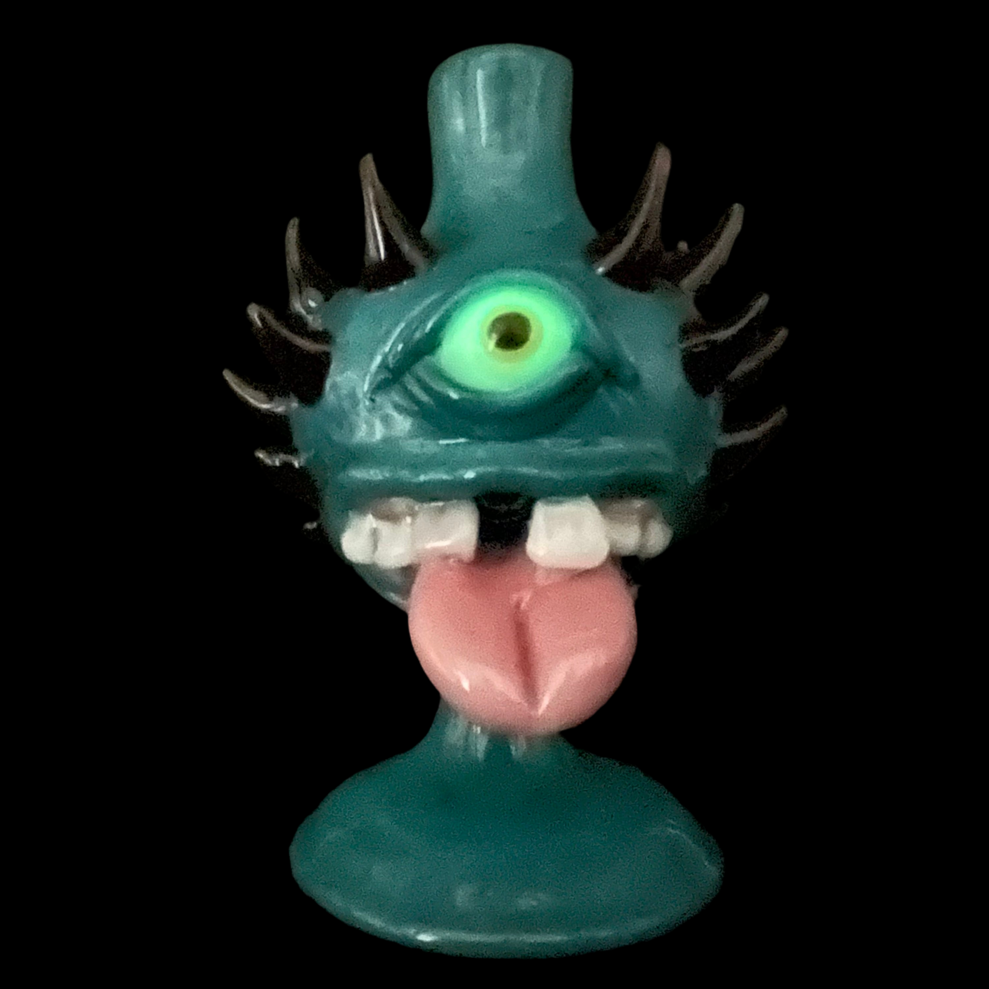 Hand-blown Tongue downdraft incense burner - Leviathan Glass original