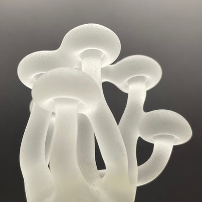 Mushroom, frosted clear glass led night light.