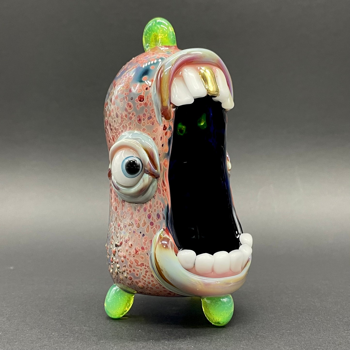 Screaming incense burner glass art - premium handcrafted piece