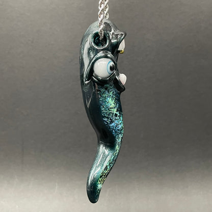 Dichroic tentacle pendant glass art - premium handcrafted piece