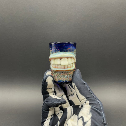 MOUTH shot glass detail view - premium glass art