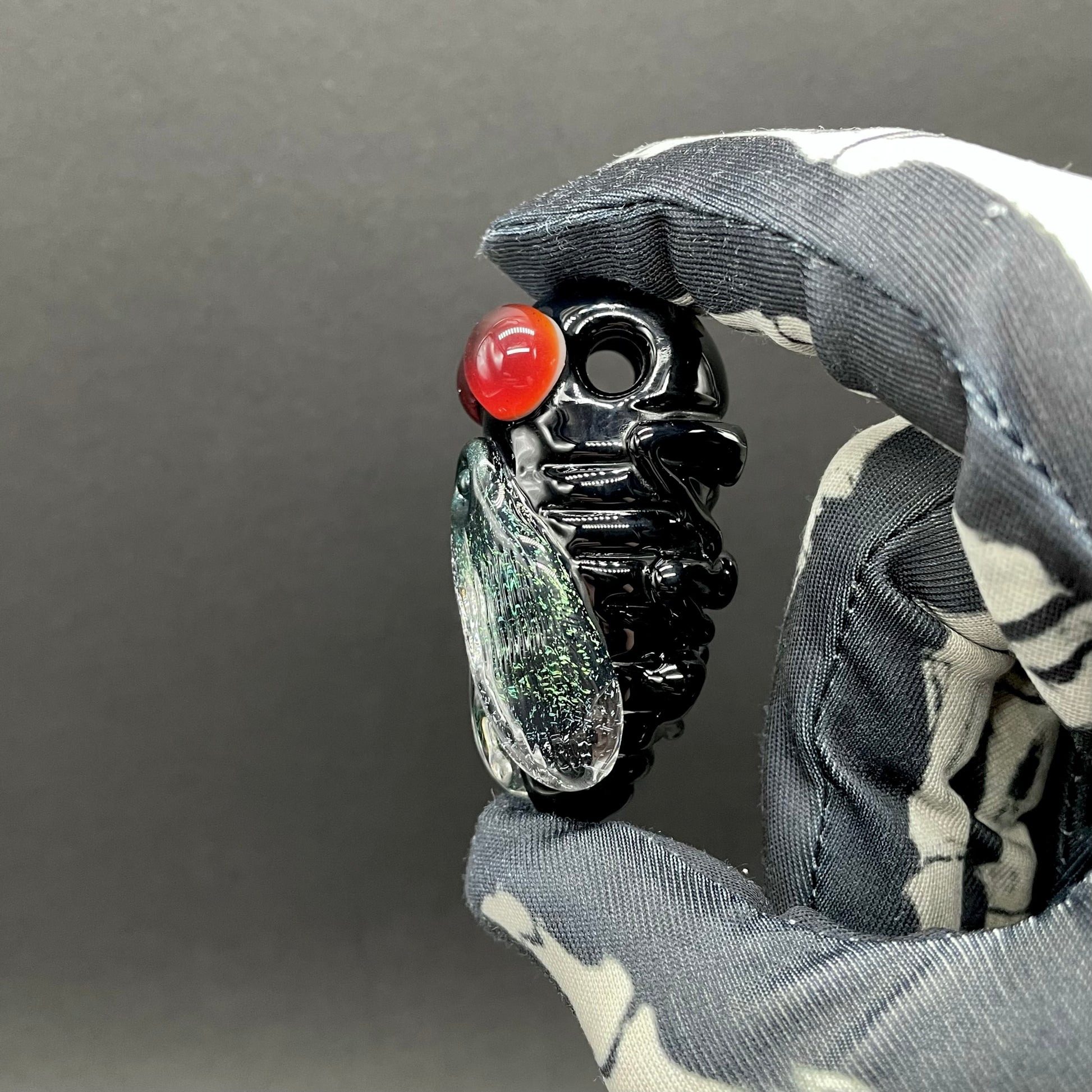 Hand-blown Cicada pendant - Leviathan Glass original
