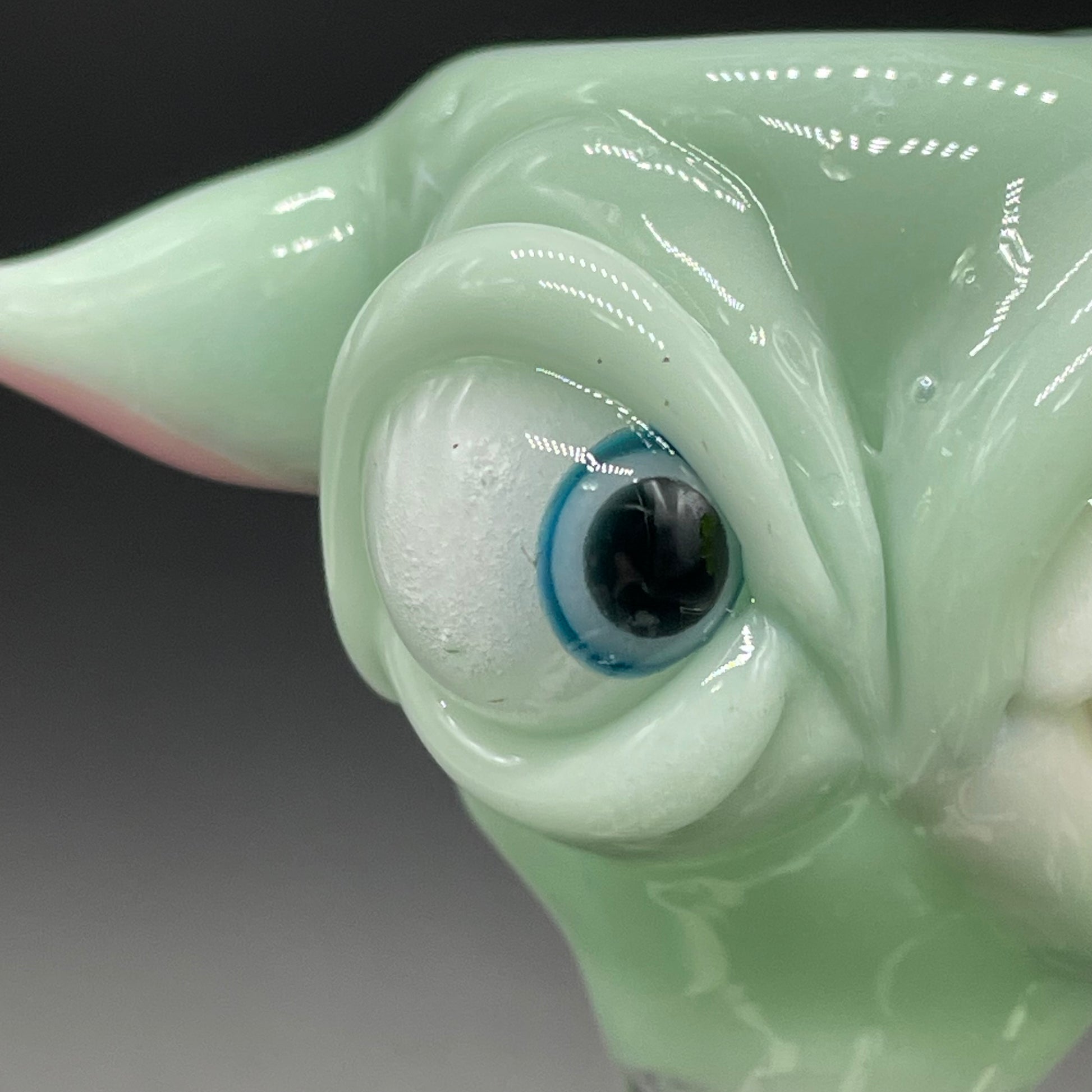 Hand-blown 14mm 4 hole barf slide - Leviathan Glass original