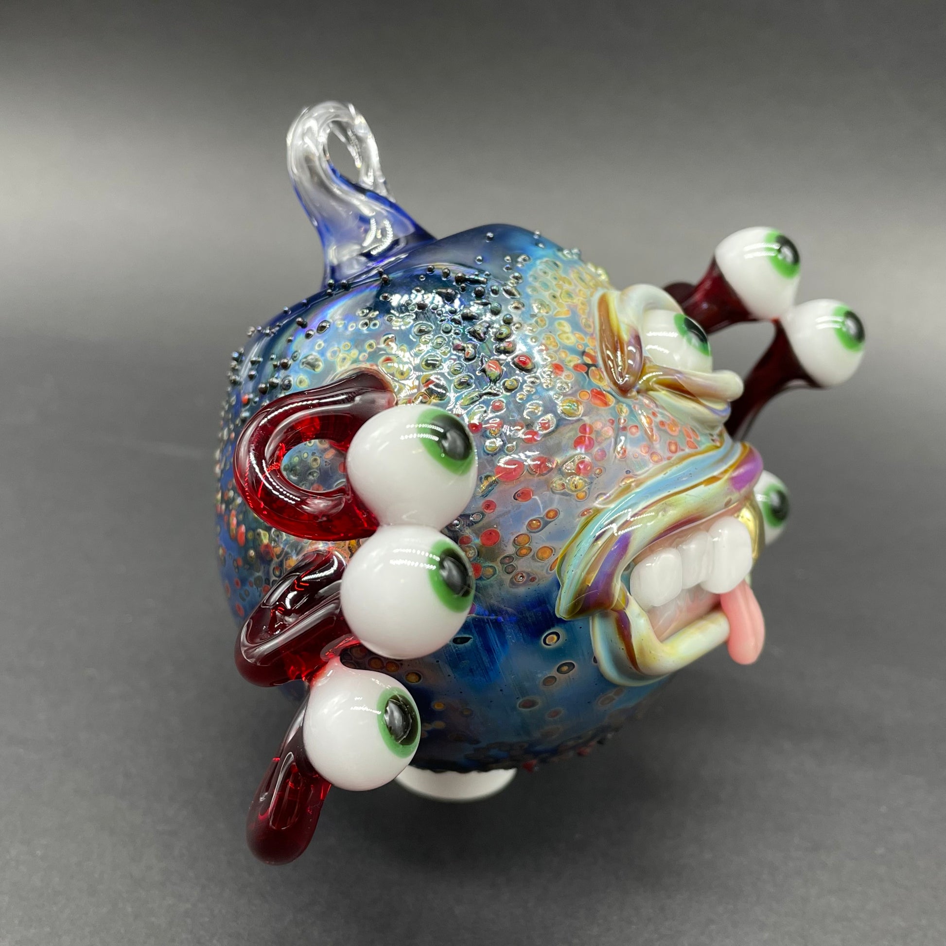 Eye stalk monster ornament craftsmanship - artisan glass work