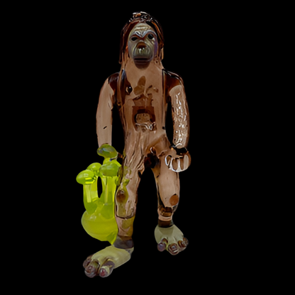 Hand-blown glass Sasquatch by Leviathan Glass