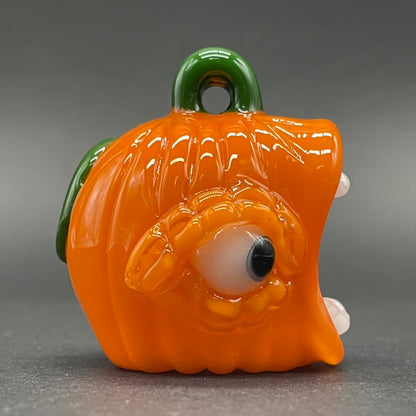 Leviathan Glass screaming jack-o’-lantern - hand-blown art
