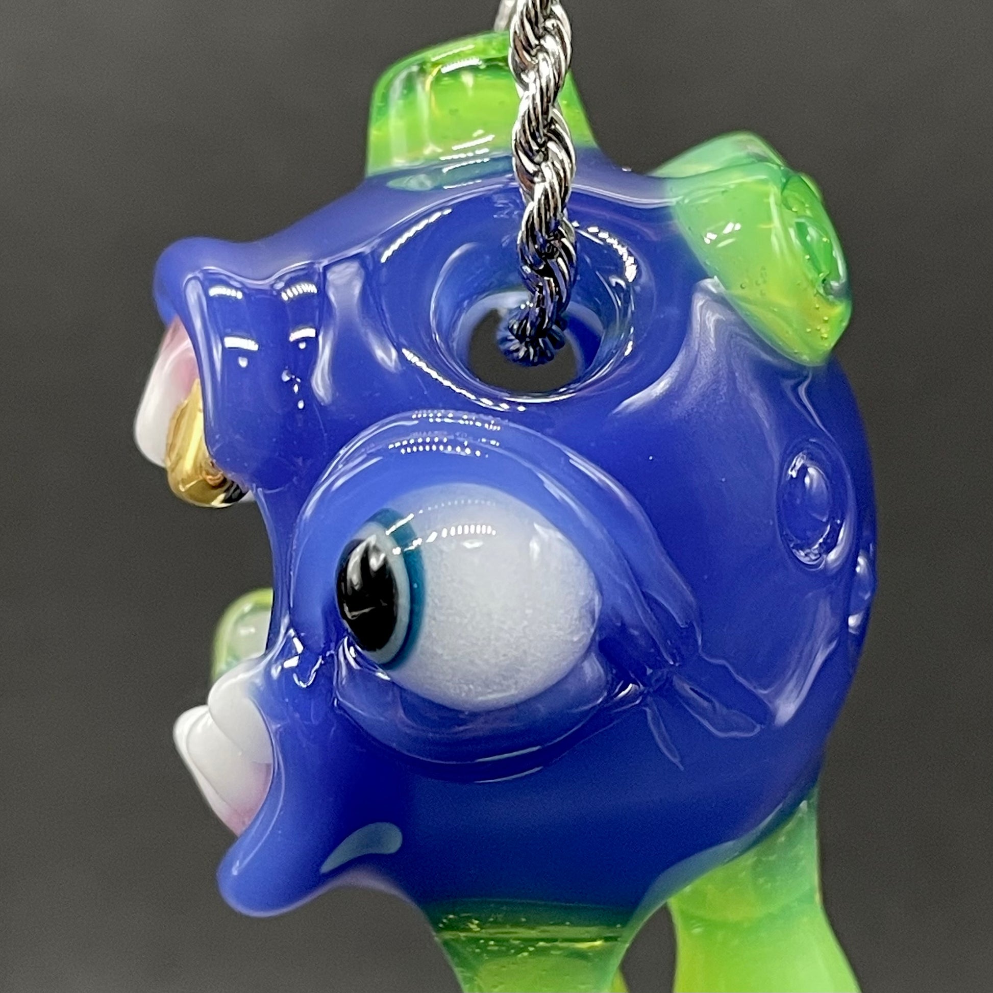 Premium Drippy screamer pendant - collectible glass art