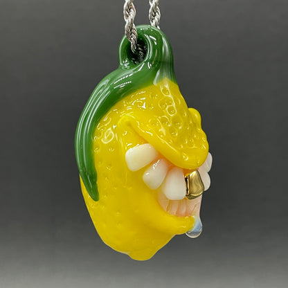 Grinning lemon pendant