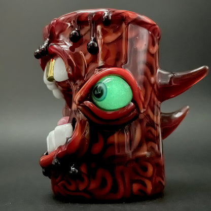 Hand-blown mind scrambler shot glass - Leviathan Glass original