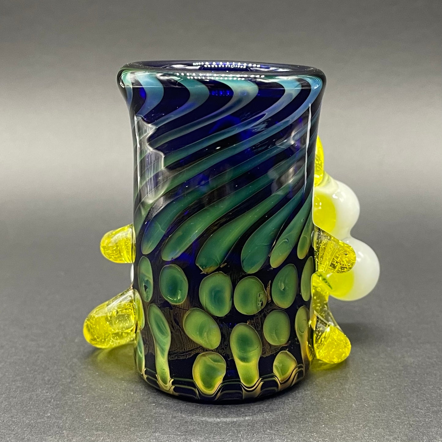Hand-blown Eye stalk shot glass - Leviathan Glass original