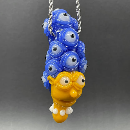 Marge Simpson Mutant Pendant craftsmanship - artisan glass work