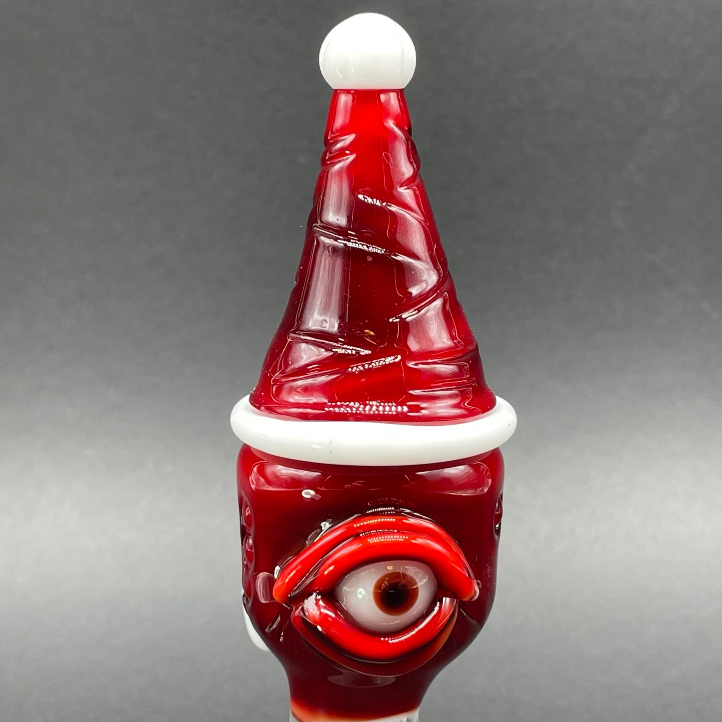 Hand-blown 18mm Cyclopean Santa slide - Leviathan Glass original