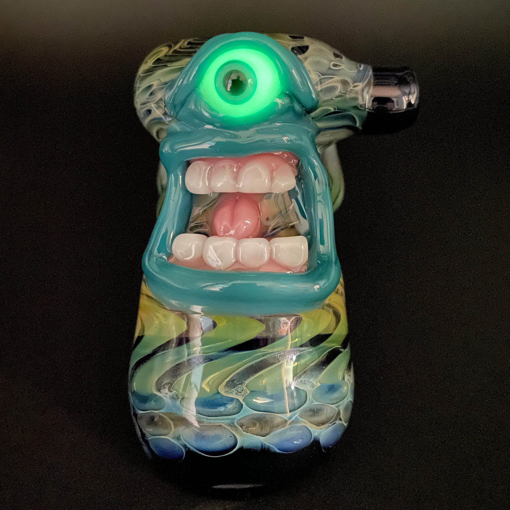 Screaming tentacle bubbler glass art - premium handcrafted piece