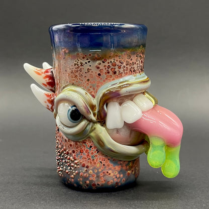 Leviathan Glass tongue demon shot glass - hand-blown art