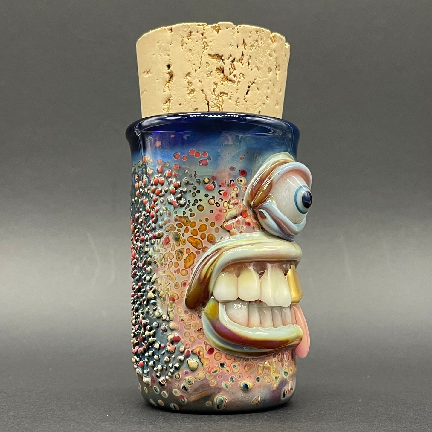 Cyclops cork jar glass art - premium handcrafted piece