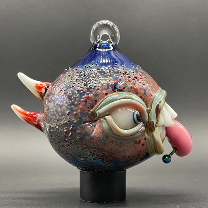 Leviathan Glass Pierced tongue cyclops ornament - hand-blown art